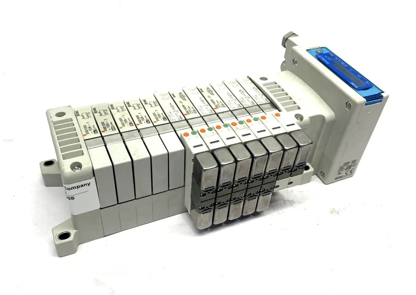 VV5QC11-12N7SEAN-D0S, VVQ1000-10A-1, VQC1400N-51, VQC1500N-51, | SMC VV5QC11-12N7SEAN-D0S Pneumatic Solenoid Valve Manifold, 12-Station - Used