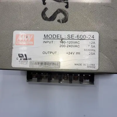 USED MEAN WELL MEAN WELL SE-600-24 POWER SUPPLY