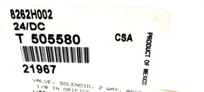 NEW ASCO 8262H002 SOLENOID VALVE