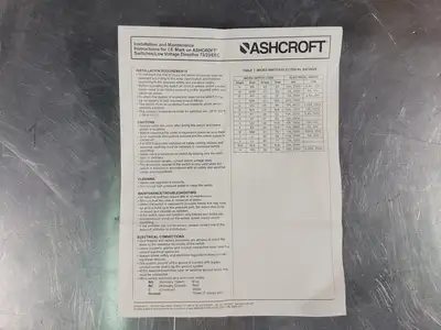 NEW ASHCROFT GPDN4GGB25