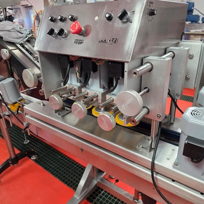 Used Accutek 10-Head Bottling Line Rinser, Filler, Capper, Sleeve Labeler & Bottle Warmer Liquid Fillers South Carolina US | Elite Machine #1224932