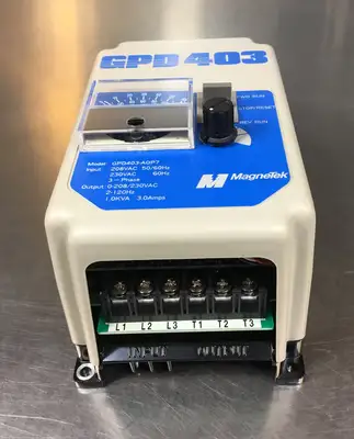 Magnetec GPD403-A0P7 Adjustable Frequency Drive 208/230 VAC 3-Phase 2-120Hz 1B