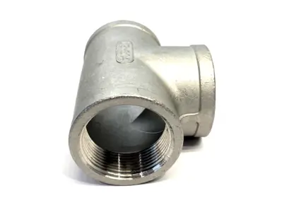 4464K55 | 304 SS Threaded Pipe Fitting, Low-Pressure, Tee Connector, 1-1/2" NPT - New – Open box