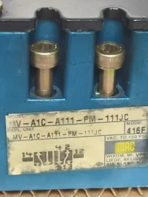 Used MAC VALVES MV-A1C-A111-PM-111JC Solenoid Valves Ohio US | Surplus Asset Holdings #1265626