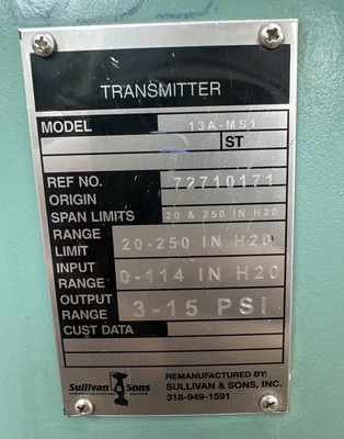 Used Foxboro 13A-MS1 Sensors Indiana US | J&J Industrial Supply #1260428