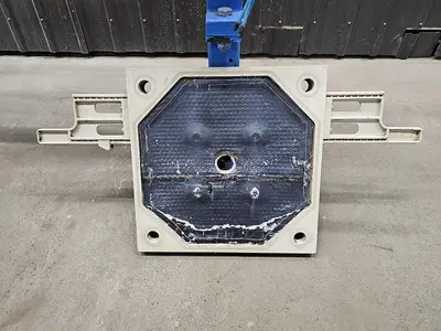 Used Perrin Filter Press, Recessed Plate, Gasketed, 470 Mm X 470 Mm, Polypropylene