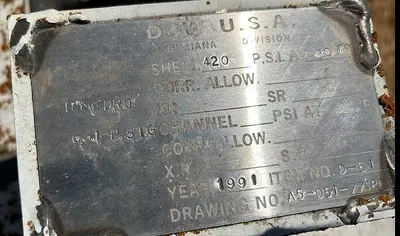 Tank, 85 Gallon, Titanium, 420 PSI, Freeport Welding, FT/DB #S744726