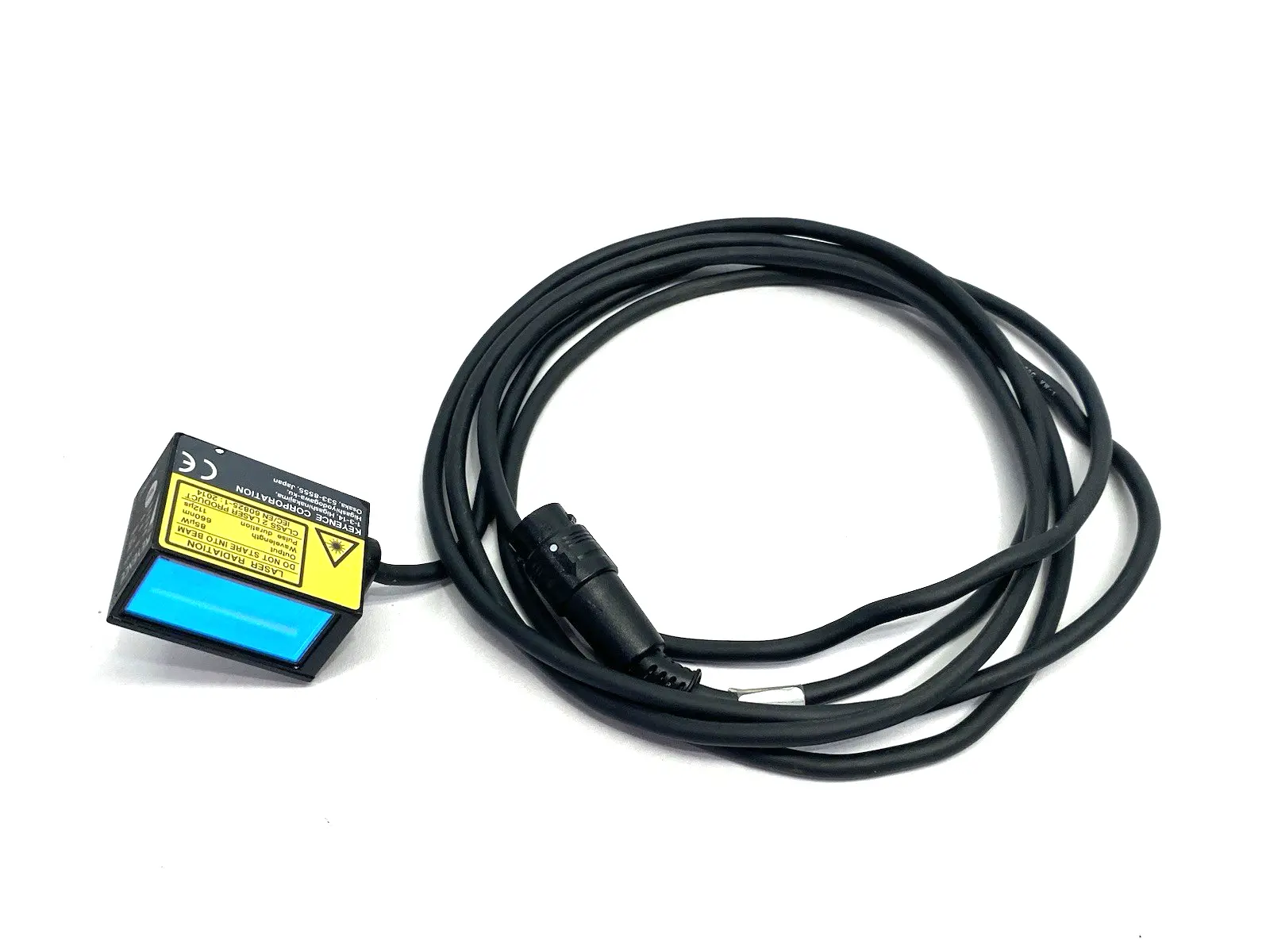 USED KEYENCE ULTRA SMALL DIGITAL BARCODE READER, STANDARD TYPE, FRONT RASTER