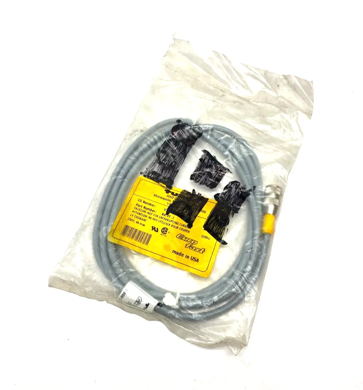 U2151,RK 4T-2 | Turck RK 4T-2 Eurofast Single Ended Cordset M12 4-Pin to Pigtail U2151 - New