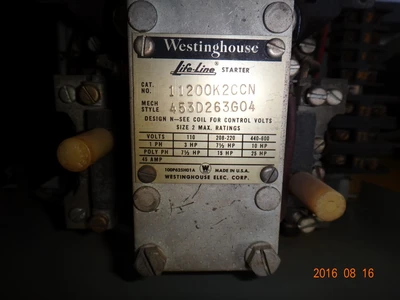Westinghouse 11-300 series Motor Control Center Buckets Size 2