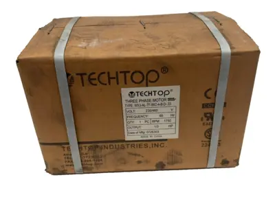 NEW TECHTOP WX3-AL-TF-56C-4-B-D-.33 MOTOR 1/3HP 230/460V WX3-ALTF56C4BD33