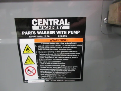 Used CENTRAL MACHINERY GENERIC Parts Washers Minnesota US | Machinesused.com #1314394