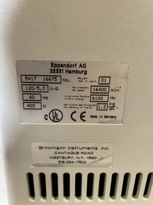 Eppendorf 5417C Laboratory Benchtop Centrifuge -Parts/Repair?