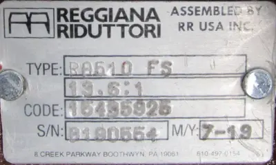NEW REGGIANA RIDUTTORI RA510FS GEAR REDUCER 13.6:1