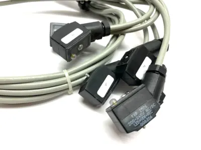 USED STERIS REV. 1.2 DOUBLE ENDED CORDSET 7-PIN TO 8 SOLENOID PLUG-INS