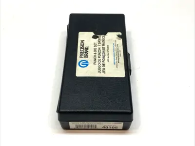 USED PRECISION BRAND PRODUCTS, INC. PUNCH & DIE SET W/ CASE
