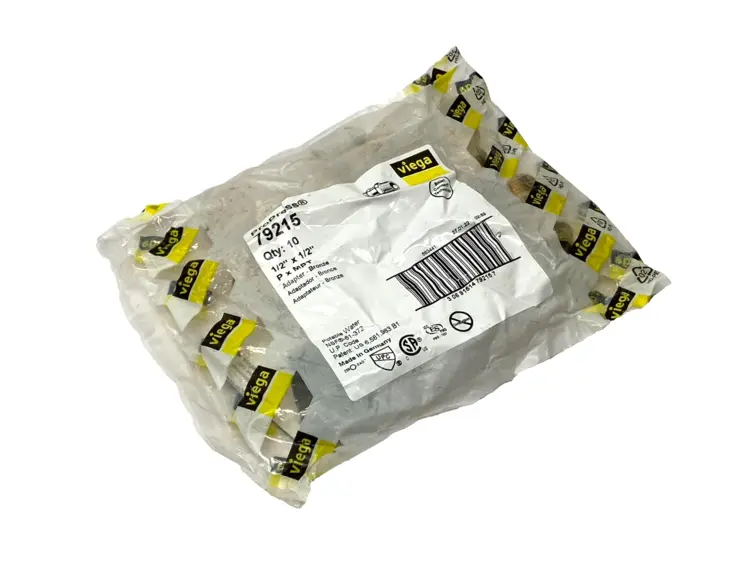 New | in-Stock Viega ProPress Adapter, 1/2" x 1/2" Press Conn. x MPT Bronze PACK OF 12 Plumbing Equipment Michigan US | Maverick Industrial Sales #1487320