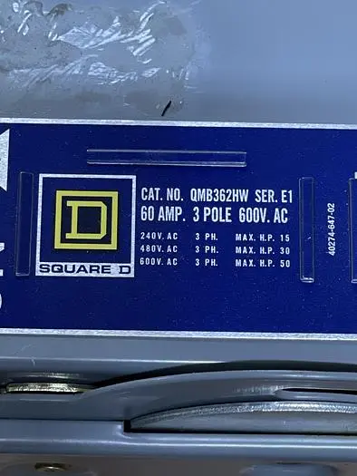 Used SQUARE D SQUARE D QMB362HW SER E.1 Misc Electrical & Power Parts | ND Industrial Surplus #1214073