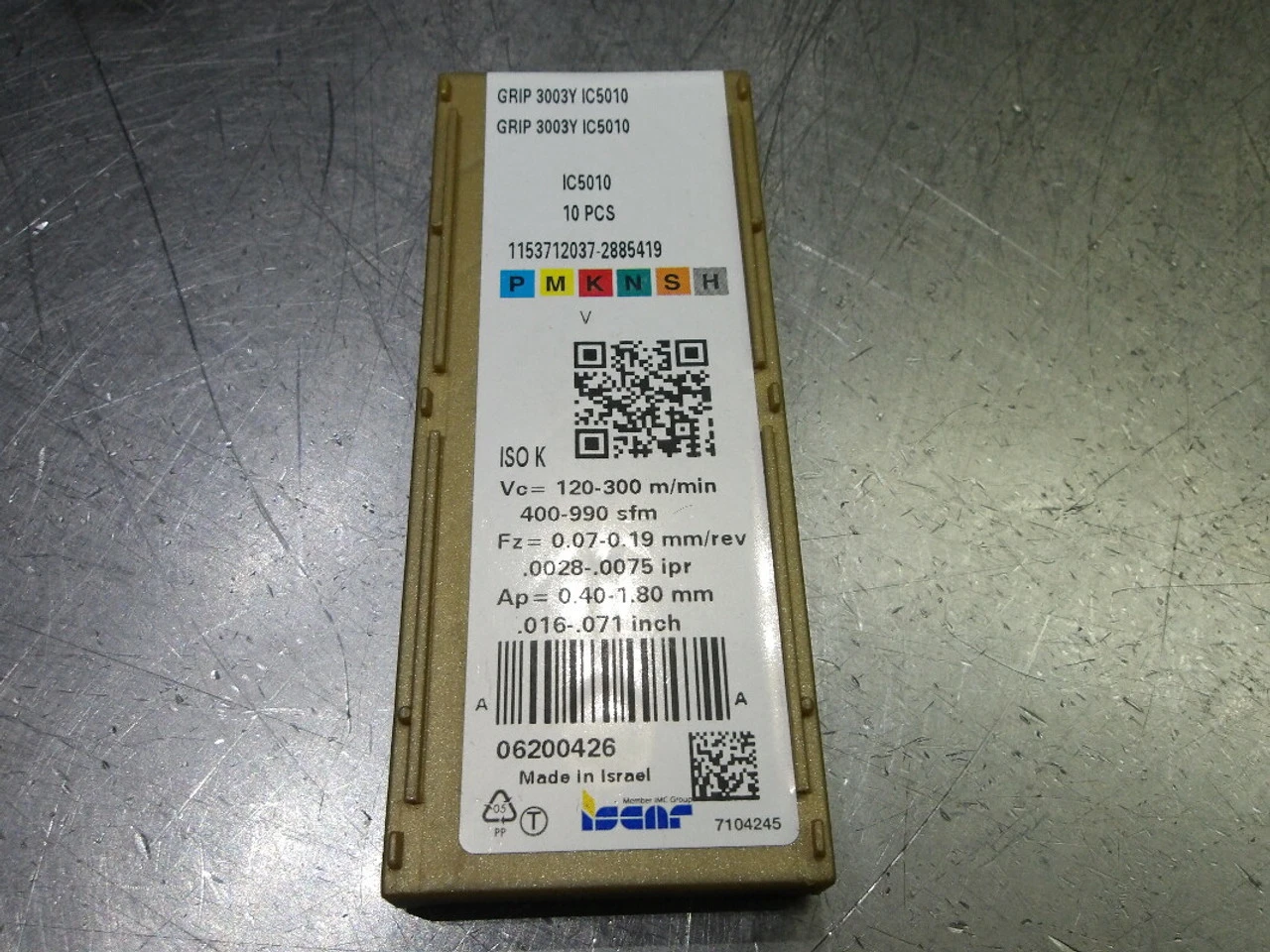 Iscar Carbide Grooving/Parting Inserts QTY10 GRIP 3003Y IC5010 (LOC3670)