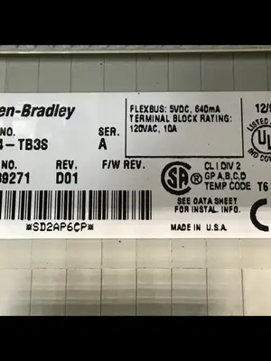 USED ALLEN BRADLEY 1794-TB3S SER A