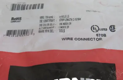 NEW BURNDY U39RT COPPER COMPRESSION LUG YAZ392NNT