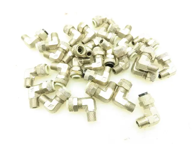 Poly-Tite Brass 90° Elbow Compression Fitting 3/8" Tube x 1/8" MNPT Lot of 29