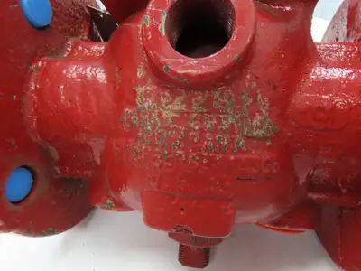 Rencor Controls 1" Ball Valve 6-1/8" Flange OD Fire Red
