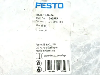 NEW FESTO DGSL-16-30-PA MINI SLIDE 543985 DGSL1630PA