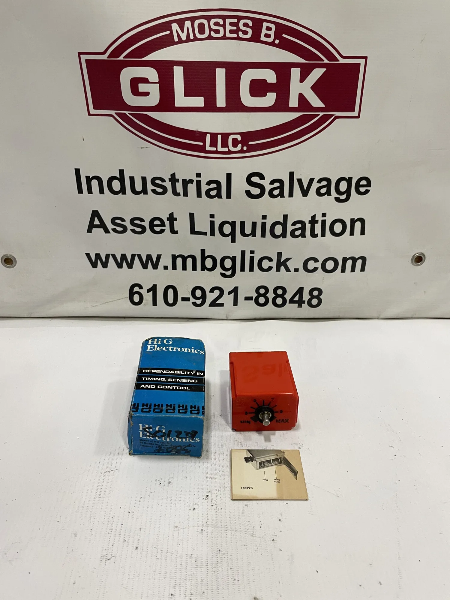 HI-G Electronics Top-1 Time Delay Relay 24V 0.3-10/3-80/10-300Sec -NIB