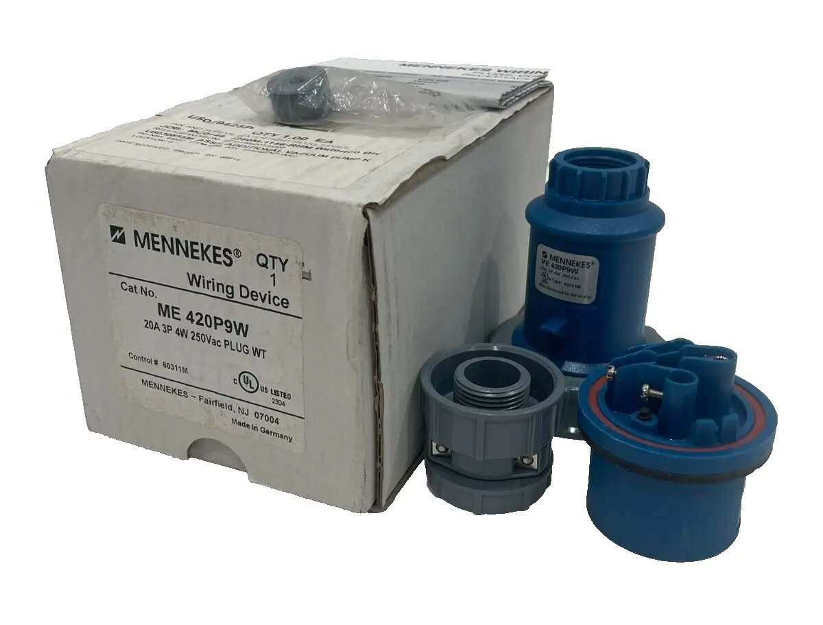 NEW MENNEKES ME-420P9W WIRING DEVICE 20A 3P 250V ME420P9W