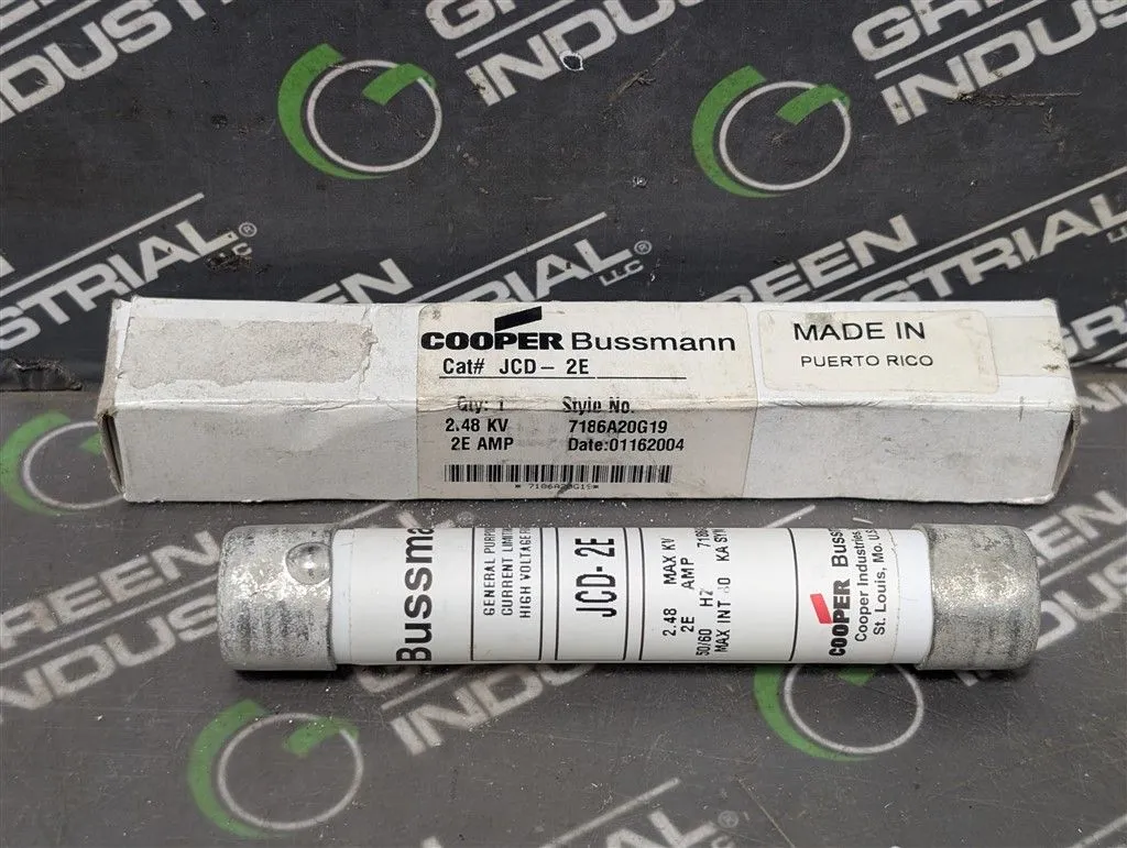 Cooper Bussmann JCD-2E General Purpose High Voltage Fuse 2E Amps 2.48kV New NIB