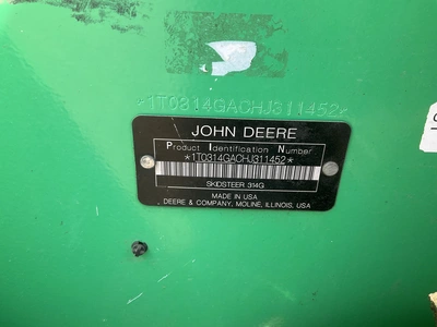 Used 2017 JOHN DEERE 314G Skid Steer Loaders Michigan US | Miedema Asset Management Group #1322333