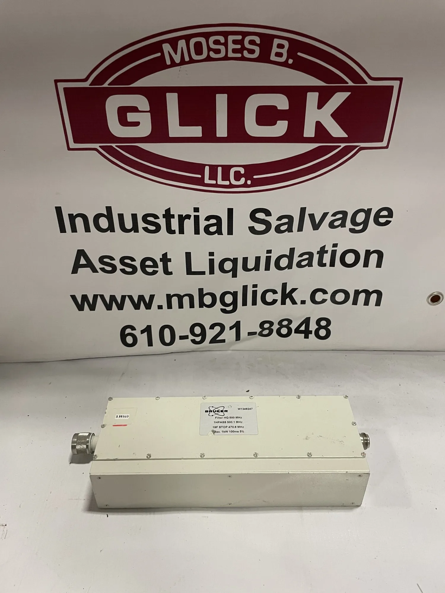 Bruker W1346247 High Power Filter 500MHz HQ 500.1MHz Pass 470.6MHz Stop
