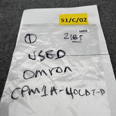 Used Omron CPM1A-40CDT-D Programmable Logic Controllers California US | Davliegogo LLC #1706573
