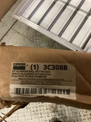 Dayton 3C308B 24″ Aluminum Wall Shutter / Louver -NIB