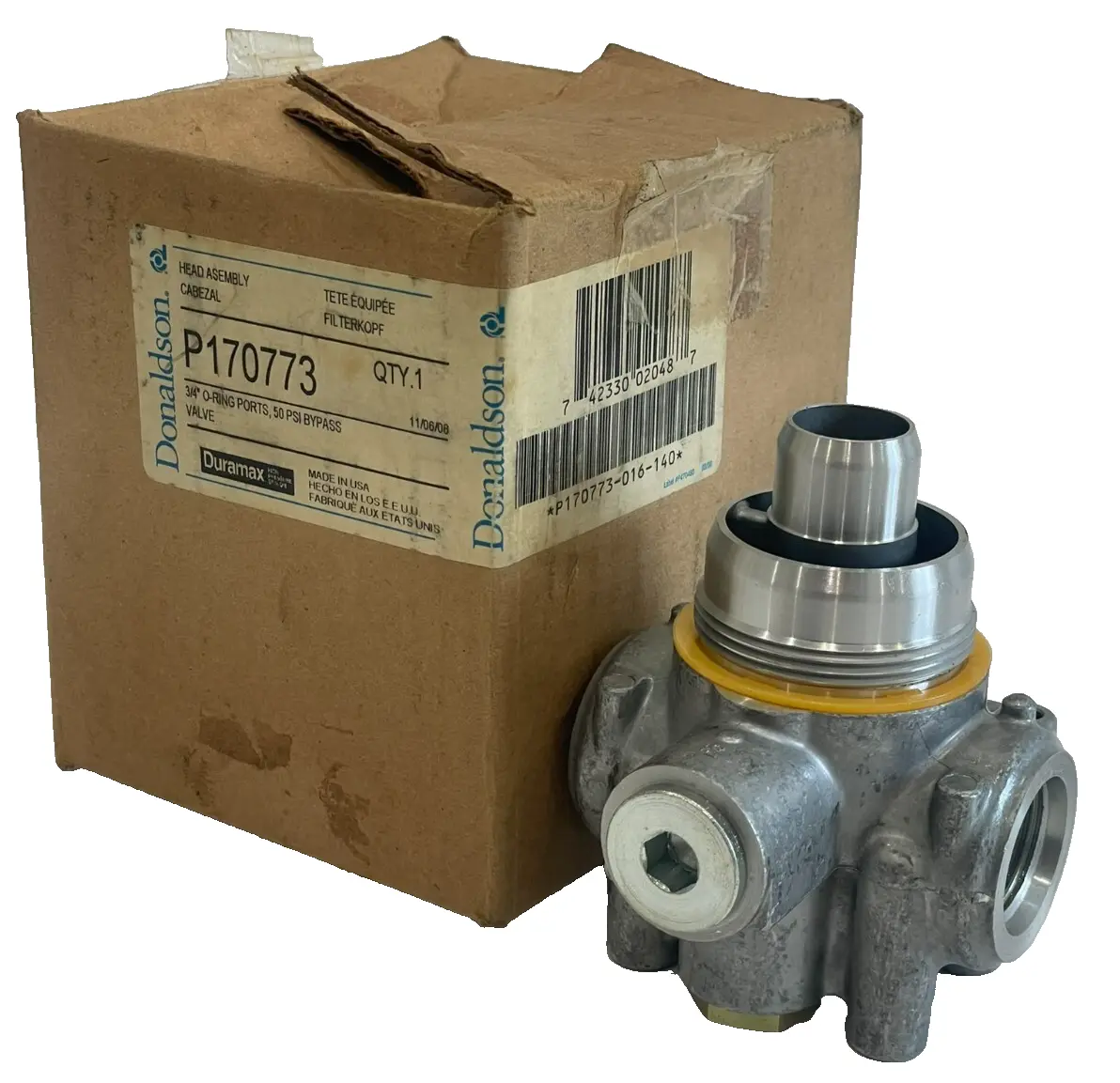NEW DONDALDSON P170773 HEAD ASSEMBLY 3/4' O-RING PORTS 50PSI BYPASS VALVE