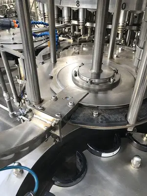 USED 2014 ZHANG J IAGANG, BEIJING CHINA TRI-BLOCK 40 VALVE BOTTLE RINSER, FILLER, CAPPER