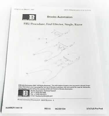 Brooks Automation 194600-FRU Other Semiconductor & PCB Manufacturing | ANACAPA EQUIPMENT BROKERS, INC (2)