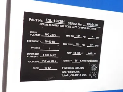 Used BINKS E2L125201 Paint Systems & Equipment Including Powder Coating Lines Ohio US | HGR 24 #729473