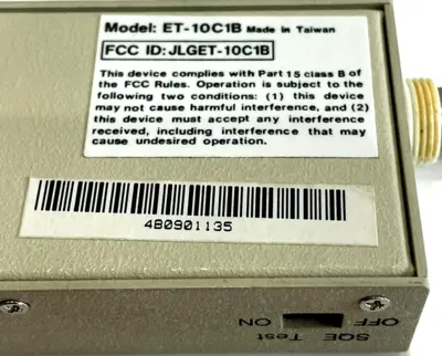 NEW ADDTRON ET-10C1B COAXIAL CABLE TRANSCEIVER ET10C1B