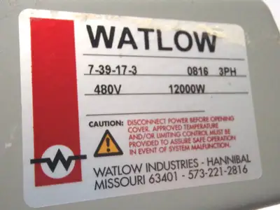 7-39-17-3 | Watlow  Immersion Heater 0816 3 Phase 480V Thermal Element - New Other