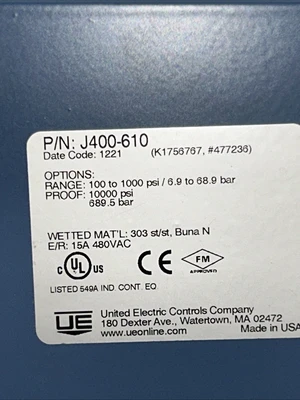 NEW United Electric J400-610
