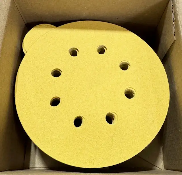 CGW 5" PSA Gold Sanding Discs 220 Grit Aluminum Oxide 100 Pack