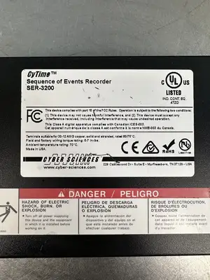 CYBER SCIENCES SER-3200 CYTIME EVENT RECORDER SER-3200 24VDC (BIN-1.2.2)