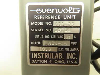 Instrulab 401-03 Evenvolt Voltage Reference Module 1.015-45VDC 10ma Power Supply
