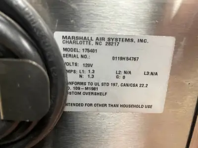 Used Marshall Used Marshall 175401 36" ThermoGlo Heated Stainless Steel Wall Mounted Shelf 120V - FG5 Heated Cabinets & Displays Illinois US | Falcon Restaurant Supply #1374917