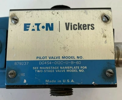 *PREOWNED* Eaton Vickers Pilot Valve DG4S4-012C-U-B-60 || Warranty & Fast Ship!!