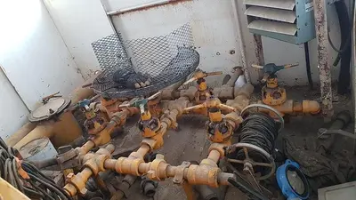 USED OILWELL SUPER 48 4.5X8 TRIPLEX WELL SERVICING REVERSING MUD PUMP
