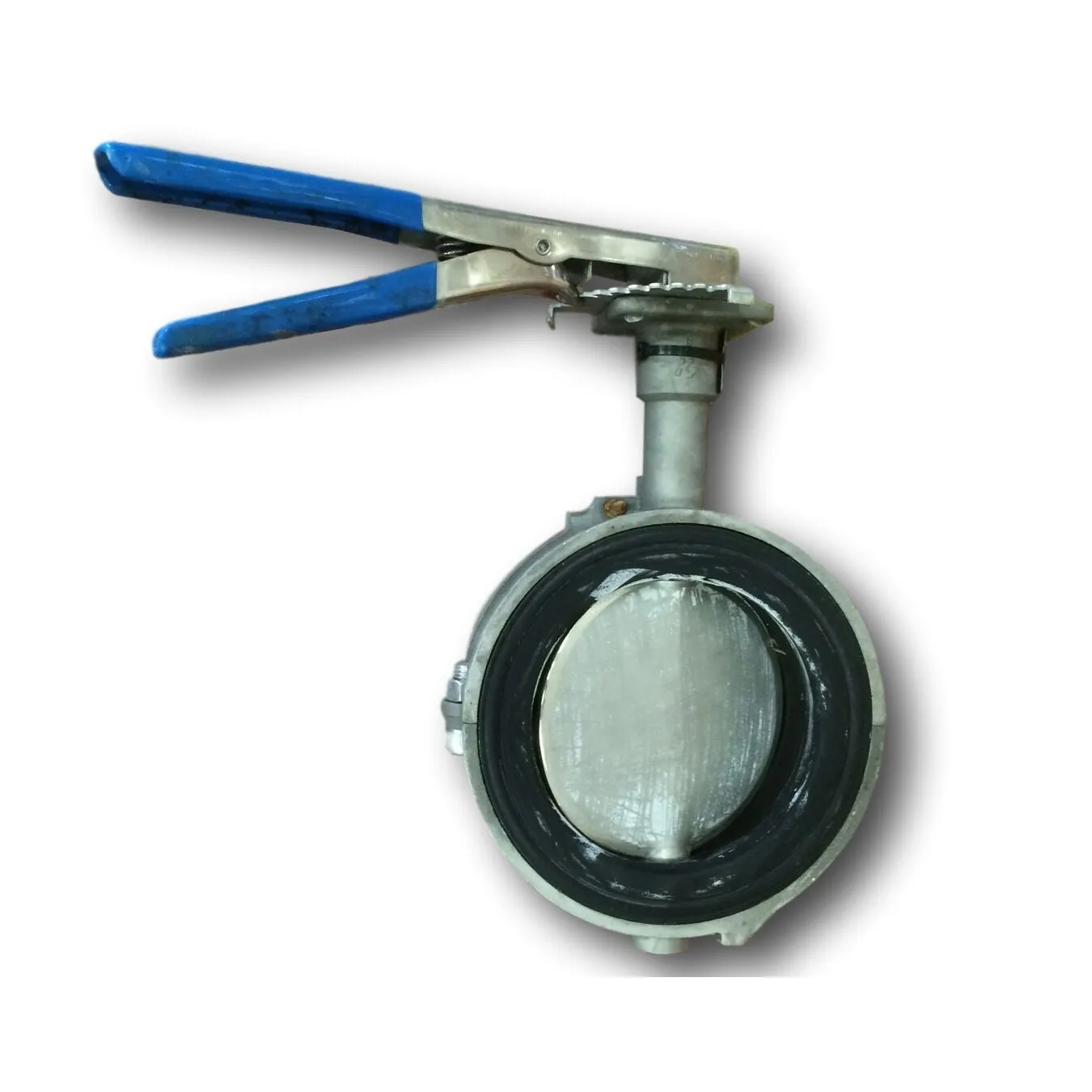 Used 6" Keystone Figure 990 Wafer Style 316 Stainless Manual Butterfly Valve