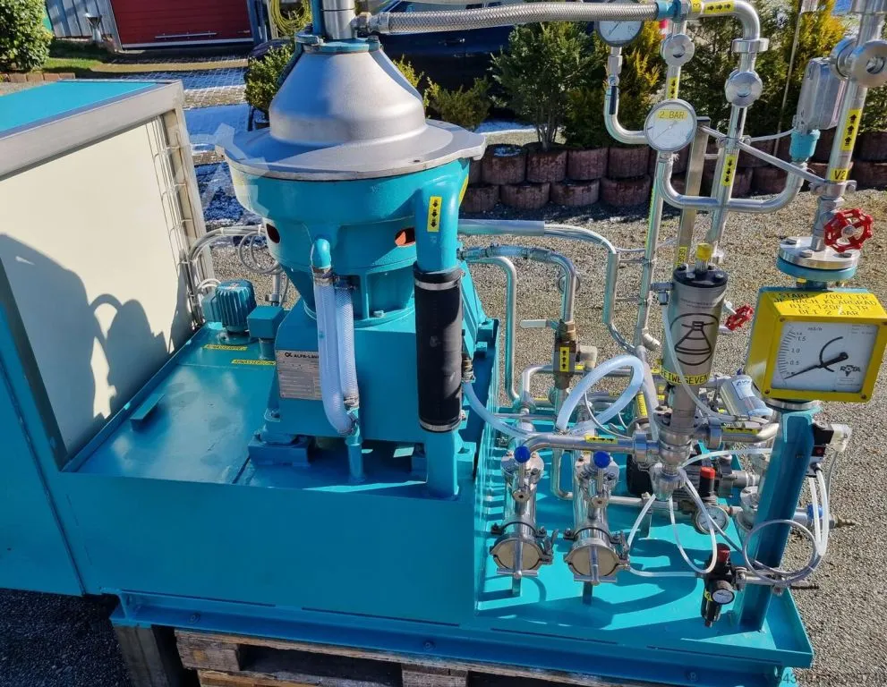 Alfa-Laval WSPX 303 TGP-71-50 concentrator skid.